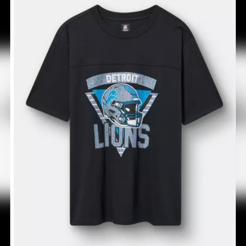 New Torrid NFL Detroit Lions Black T-Shirt SIZE 0